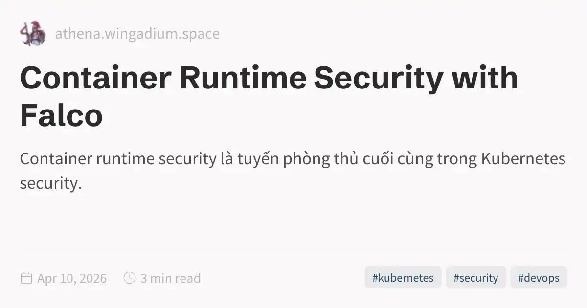 Container Runtime Security with Falco